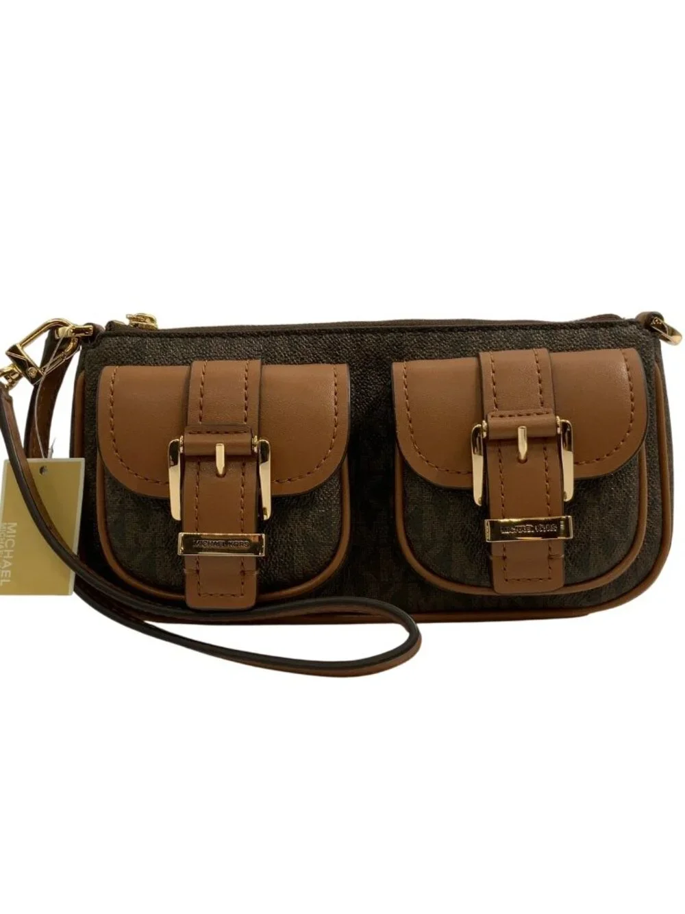 Michael Kors Women Small Convertible Pouchette Brown